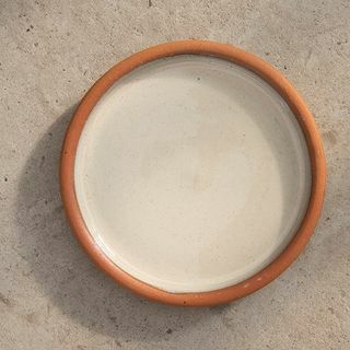 Glaserat fågelbad i keramik - havregryn