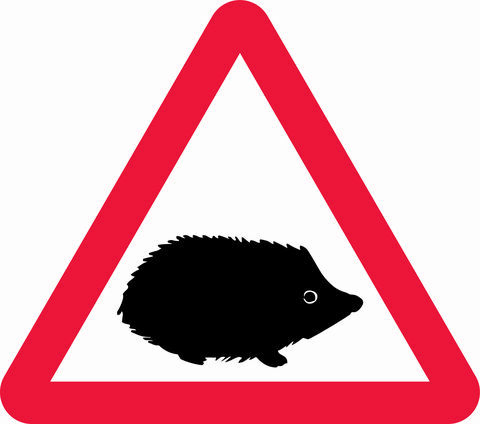 Hedgehog vägskylt
