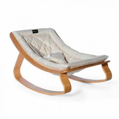 Levo Beech Wood Baby Bouncer White