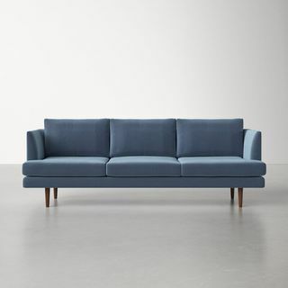 Jase 84" Velvet Recessed Arm-soffa