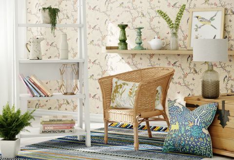 Wayfair - botanisk tapet med tema