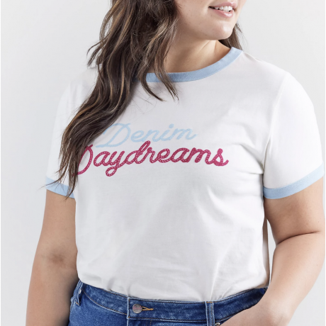 Wrangler x Barbie™ Denim Daydreams Ringer Tee 