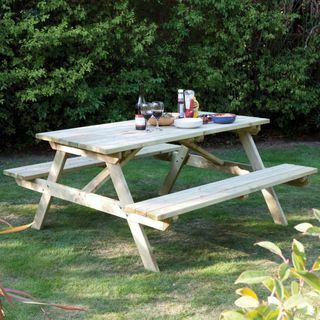 Trädgård picknickbord