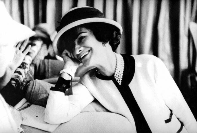 modedesigner coco chanel 1883 1971, c tidigt 50-tal