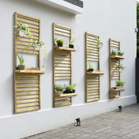 planteringsbord med spaltvägg 1 hylla, 9449 £, ﻿forestgardencouk