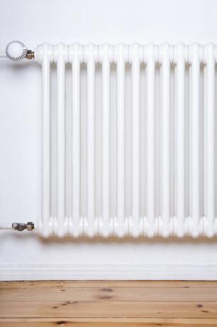 lägenhet radiator, närbild