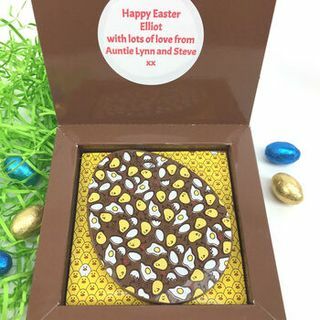 Personligt meddelande Choklad Yellow Chick Easter Egg