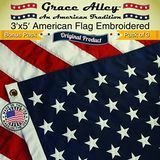3-pack amerikanska flaggor
