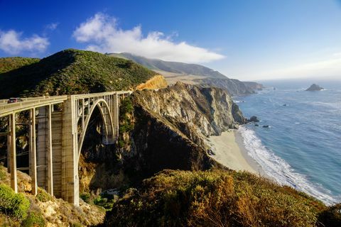 bixby creek bridge i stora sur, Kalifornien