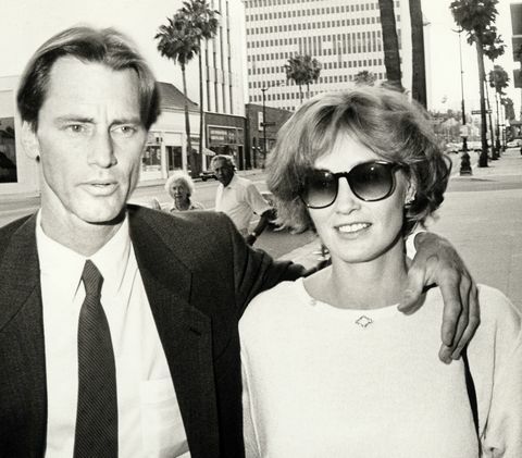 Sam Shepard och Jessica Lange under "The Natural" Los Angeles-premiären 1984