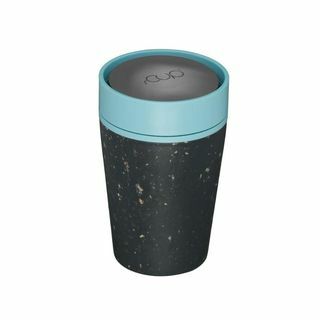 rCUP Återvunnen kaffekopp 8oz (227ml) - Svart & Blågrön