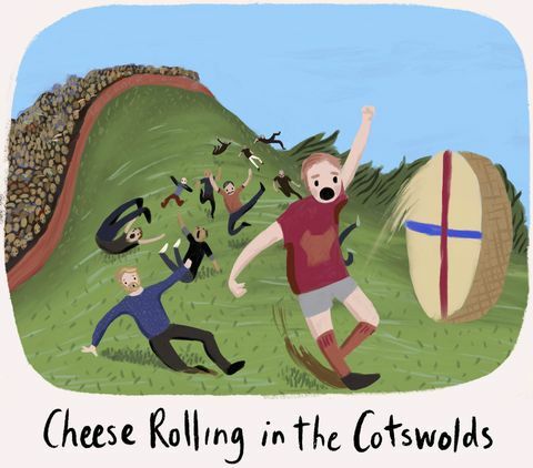 Cheese Rolling Cotswolds - konstigaste brittiska traditioner - Character Cottages