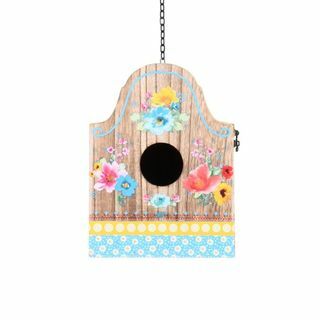 Pioneer Woman Breezy Blossom Yellow Wood Birdhouse