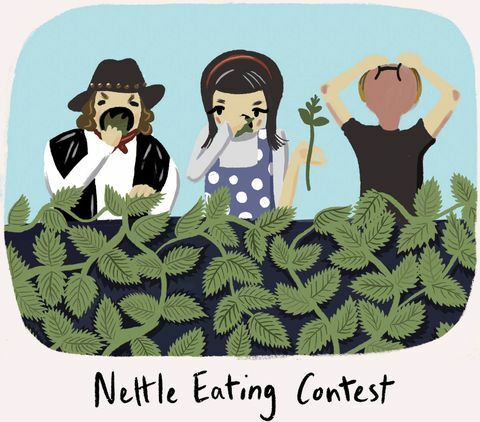 Nettle Eating Contest - konstigaste brittiska traditioner - Character Cottages