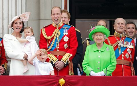 Kunglig familj på Trooping the Color