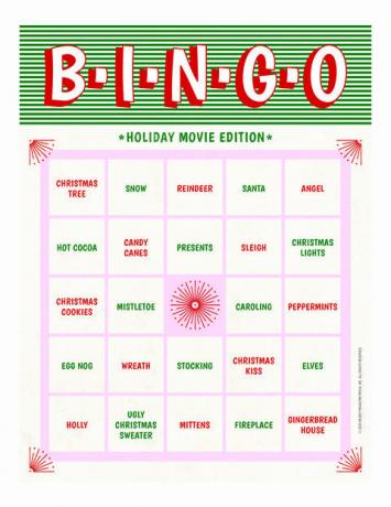 julfilm bingokort