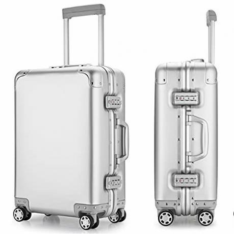 Bagage av aluminiumlegering med spinnerhjul, 20-tums handbagage
