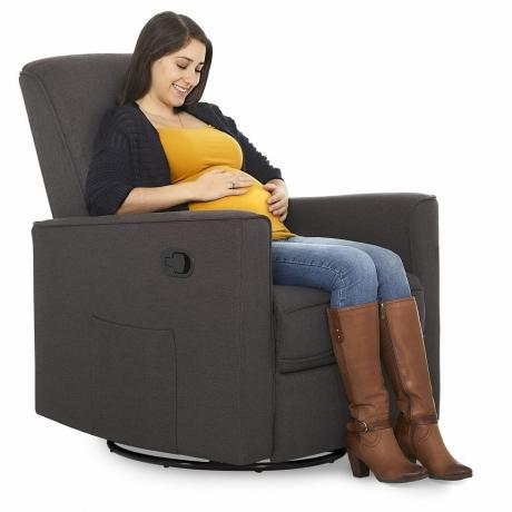 Raleigh Klädd Plysch Seating Glider Swivel