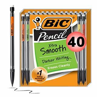 BIC Xtra-Smooth mekaniska pennor med suddgummi, 40-tal 
