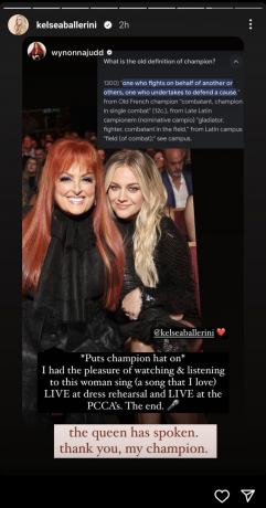 wynonna judd försvarar Kelsea ballerini