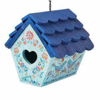 Pioneer Woman Blue Maizie Wood Birdhouse