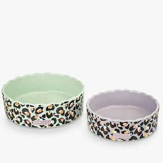 Eleanor Bowmer Pet Bowl Set, Leopard