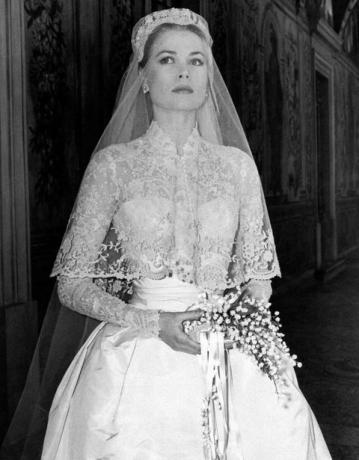 Grace Kelly på sin bröllopsdag 1956
