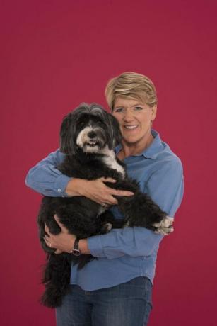 Clare Balding med sin hund, Archie