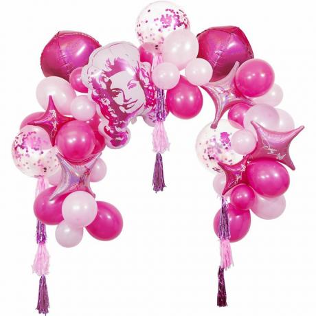 Dolly Parton rosa partyballongbåge