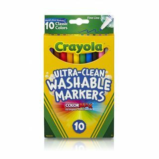 Crayola Ultra Clean Classic Fine Line Washable Marker, 10 Count