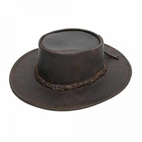 Platt brättad cowboyhatt 