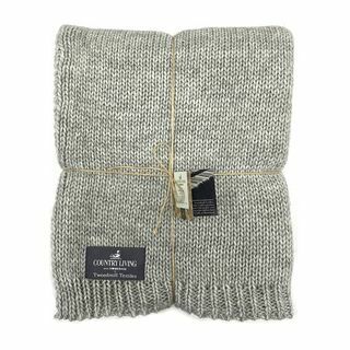 Country Living Wool Mix Stickad Throw