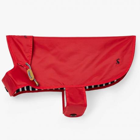 Joules röda regnrock för hund