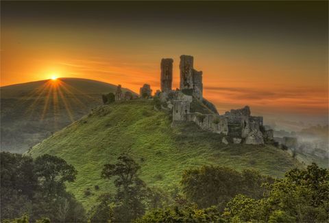 Corfe Castle, Dorset, England