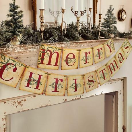 Vintage god jul banner